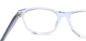 Sky Blue Rectangle Full Rim Women Eyeglasses by Hooper-225267