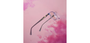 Sky Blue Rectangle Full Rim Women Eyeglasses by Hooper-225267