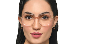 Pink Square Full Rim Women Eyeglasses by Le Petit Lunetier-216913