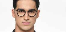 Load image into Gallery viewer, Black Round Full Rim Unisex Eyeglasses by Le Petit Lunetier-216924