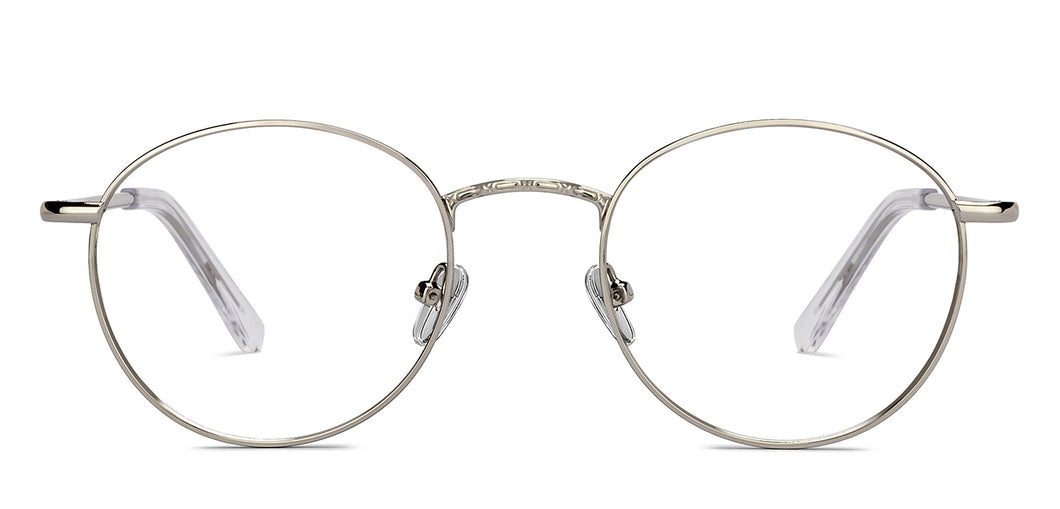 Silver Round Full Rim Unisex Eyeglasses by Le Petit Lunetier-216914