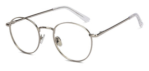Silver Round Full Rim Unisex Eyeglasses by Le Petit Lunetier-216914