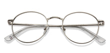 Load image into Gallery viewer, Silver Round Full Rim Unisex Eyeglasses by Le Petit Lunetier-216914