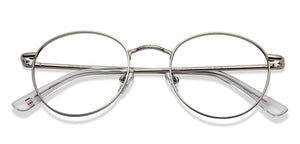 Silver Round Full Rim Unisex Eyeglasses by Le Petit Lunetier-216914