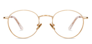 Gold Round Full Rim Unisex Eyeglasses by Le Petit Lunetier-216915