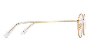 Gold Round Full Rim Unisex Eyeglasses by Le Petit Lunetier-216915