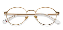 Load image into Gallery viewer, Gold Round Full Rim Unisex Eyeglasses by Le Petit Lunetier-216915