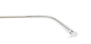 Silver Geometric Full Rim Unisex Eyeglasses by Le Petit Lunetier-216920