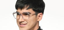 Load image into Gallery viewer, Grey Geometric Full Rim Unisex Eyeglasses by Le Petit Lunetier-216940