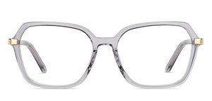 Grey Geometric Full Rim Unisex Eyeglasses by Le Petit Lunetier-216940