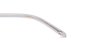 Grey Geometric Full Rim Unisex Eyeglasses by Le Petit Lunetier-216940