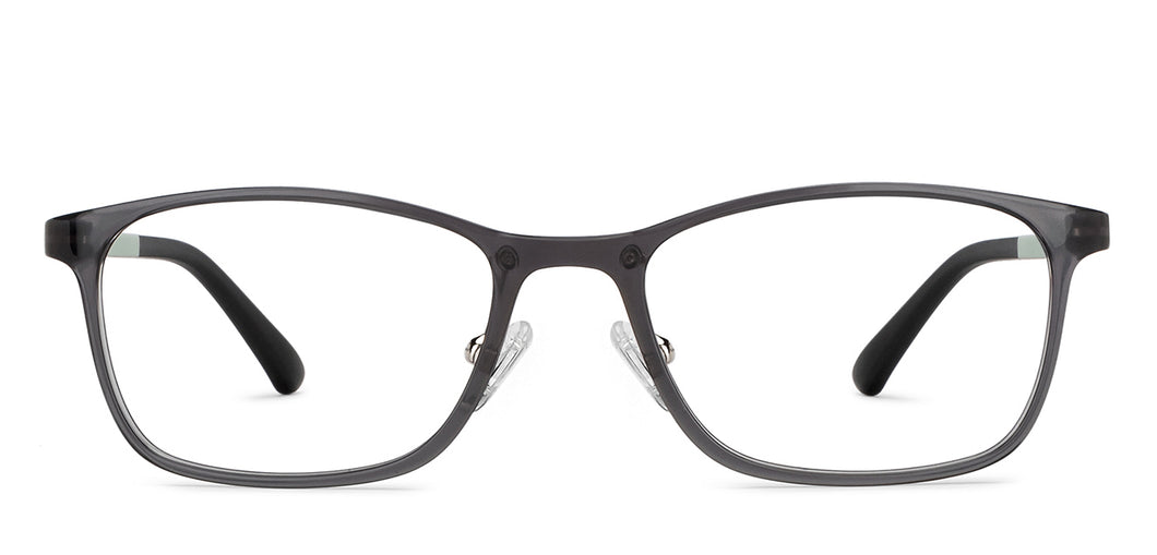 Grey Rectangle Full Rim Unisex Eyeglasses by Lenskart Air Online-204311