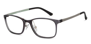 Grey Rectangle Full Rim Unisex Eyeglasses by Lenskart Air Online-204311