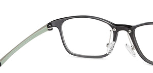 Grey Rectangle Full Rim Unisex Eyeglasses by Lenskart Air Online-204311