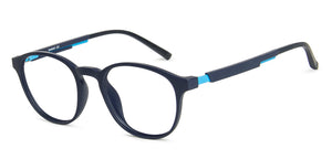 Blue Round Full Rim Unisex Eyeglasses by Lenskart Air Online-139941