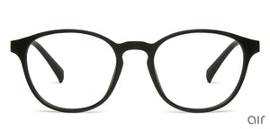 Black Round Full Rim Unisex Eyeglasses by Lenskart Air Online-139982