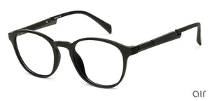 Black Round Full Rim Unisex Eyeglasses by Lenskart Air Online-139982