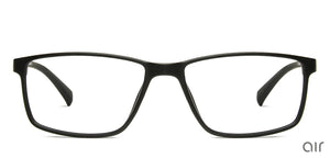 Black Rectangle Full Rim Unisex Eyeglasses by Lenskart Air Online-139995