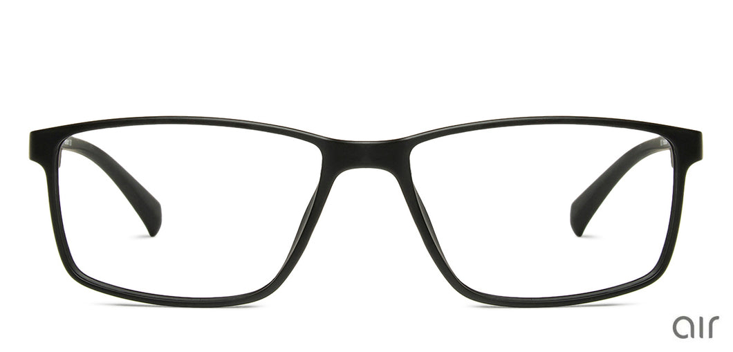 Black Rectangle Full Rim Unisex Eyeglasses by Lenskart Air Online-139995