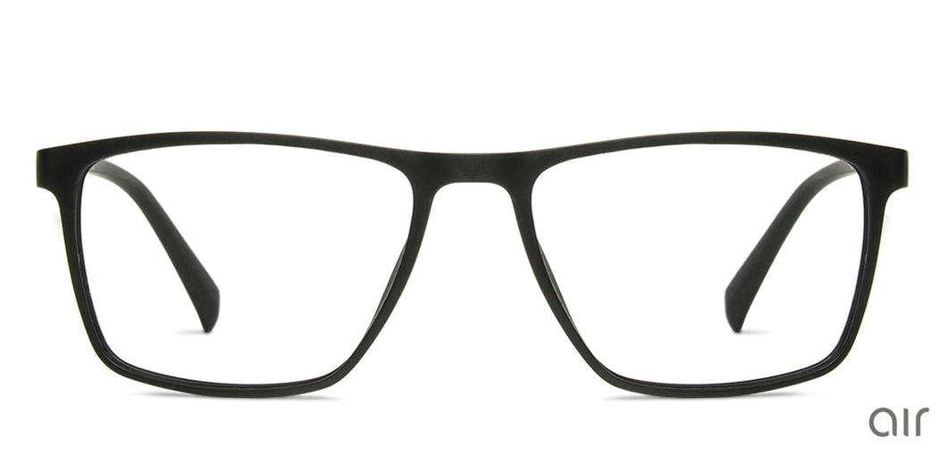 Black Rectangle Full Rim Unisex Eyeglasses by Lenskart Air Online-139999