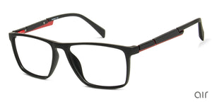 Black Rectangle Full Rim Unisex Eyeglasses by Lenskart Air Online-139999