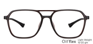 Brown Aviator Full Rim Unisex Eyeglasses by Lenskart Air-149645