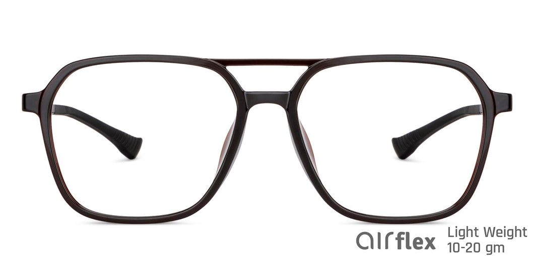 Brown Aviator Full Rim Unisex Eyeglasses by Lenskart Air-149645