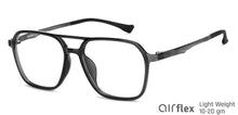 Load image into Gallery viewer, Black Aviator Full Rim Unisex Eyeglasses by Lenskart Air-149646