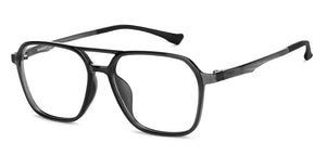 Black Aviator Full Rim Unisex Eyeglasses by Lenskart Air-149646