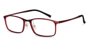 Maroon Rectangle Full Rim Unisex Eyeglasses by Lenskart Air Online-149727