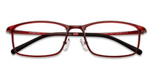Load image into Gallery viewer, Maroon Rectangle Full Rim Unisex Eyeglasses by Lenskart Air Online-149727
