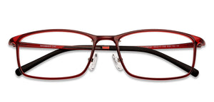 Maroon Rectangle Full Rim Unisex Eyeglasses by Lenskart Air Online-149727