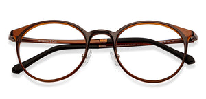 Brown Round Full Rim Unisex Eyeglasses by Lenskart Air Online-149733