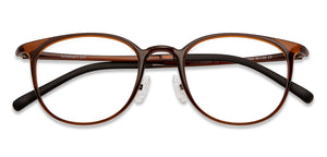 Brown Round Full Rim Unisex Eyeglasses by Lenskart Air Online-149735