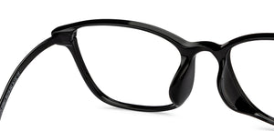 Black Rectangle Full Rim Unisex Eyeglasses by Lenskart Air-205641