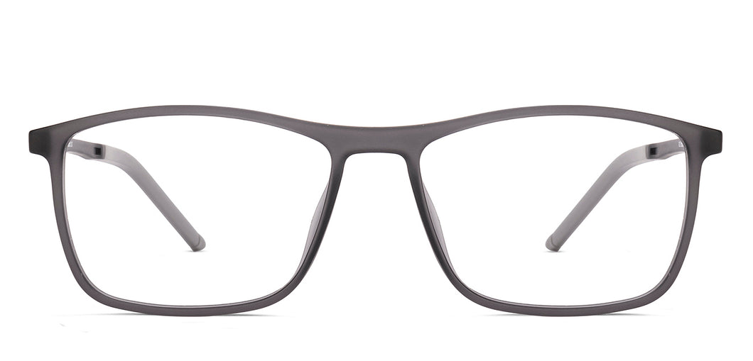 Gray Rectangle Full Rim Unisex Eyeglasses by Lenskart Air-219370