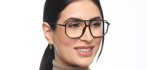 Black Aviator Full Rim Unisex Eyeglasses by Lenskart Air-210156