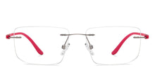 Load image into Gallery viewer, Pink Rectangle Rimless Women Eyeglasses by Lenskart Air Online-206060