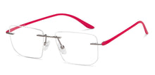 Load image into Gallery viewer, Pink Rectangle Rimless Women Eyeglasses by Lenskart Air Online-206060