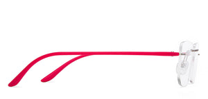 Pink Rectangle Rimless Women Eyeglasses by Lenskart Air Online-206060