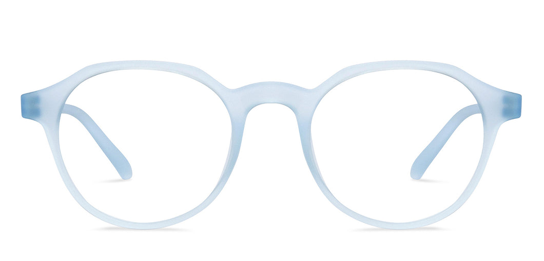 Blue Round Full Rim Unisex Eyeglasses by Lenskart Air-206830