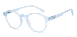 Blue Round Full Rim Unisex Eyeglasses by Lenskart Air-206830