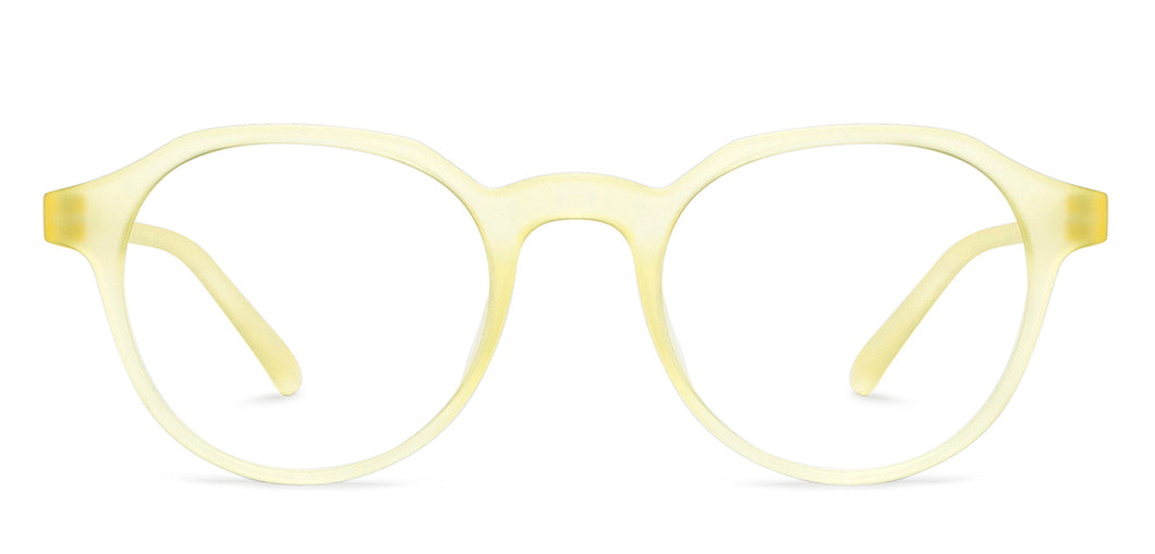 Yellow Round Full Rim Unisex Eyeglasses by Lenskart Air Online-207493