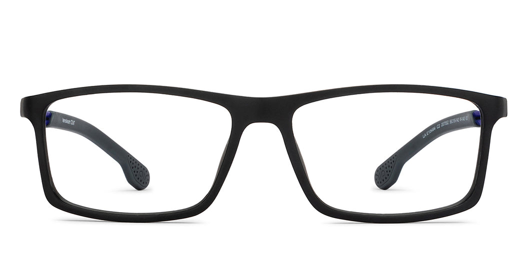 Black Rectangle Full Rim Unisex Eyeglasses by Lenskart Air Online-207552