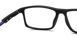 Black Rectangle Full Rim Unisex Eyeglasses by Lenskart Air Online-207552