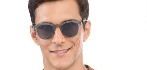 Grey Round Full Rim Unisex Eyeglasses by Lenskart Air-209774