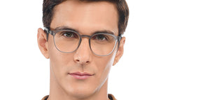 Grey Round Full Rim Unisex Eyeglasses by Lenskart Air-209774