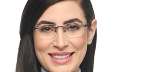 Blue Square Rimless Unisex Eyeglasses by Lenskart Air-211056