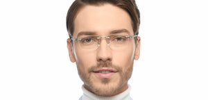 Silver Square Rimless Unisex Eyeglasses by Lenskart Air-211057