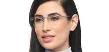 Load image into Gallery viewer, Silver Square Rimless Unisex Eyeglasses by Lenskart Air-211057